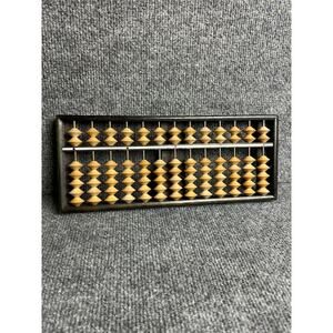 Vintage wooden Japanese Soroban Abacus 13 rods 91 beads homeschool math 5x12